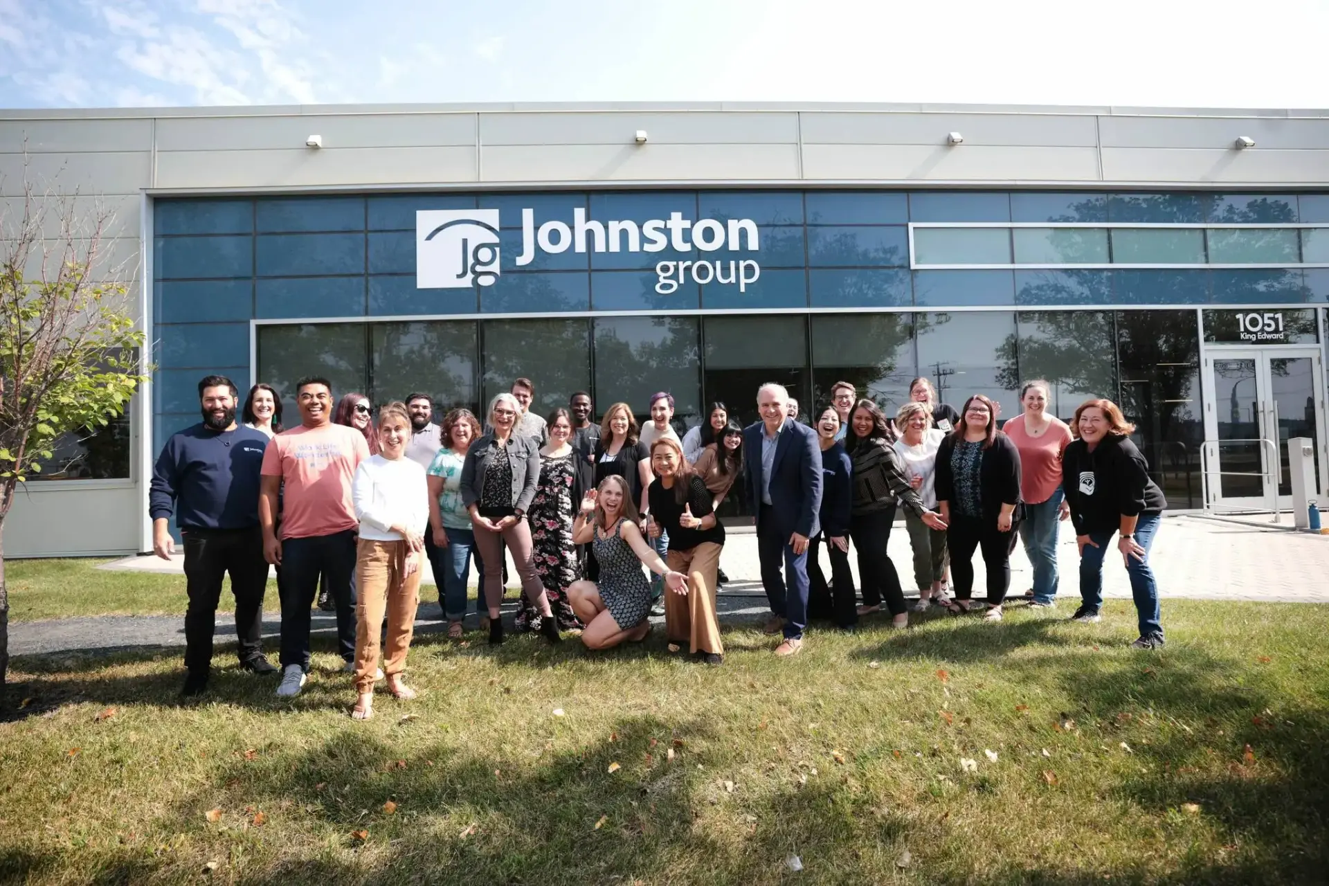 The Johnston Group team outside their head office